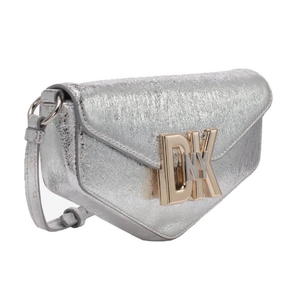 DKNY • Silver Milano Downtown Crossbody Bag - Picture 6 of 12